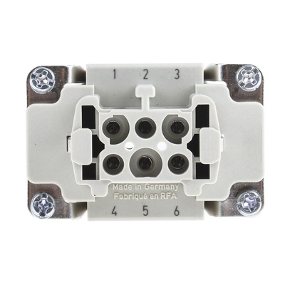 HARTING Coupler Kit, 6 Way, 16A, Female, Han E, 500 V