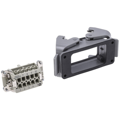 HARTING Coupler Kit, 10 Way, 16A, Female, Han E, 500 V