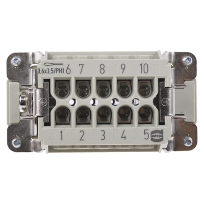 HARTING Coupler Kit, 10 Way, 16A, Female, Han E, 500 V