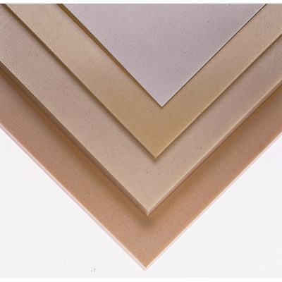 Beige Plastic Sheet, 590mm x 285mm x 2mm, Epoxy Resin, Weave Cotton