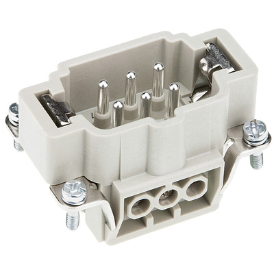 HARTING Connector Set, 6 Way, 16A, Male, Han E, 500 V