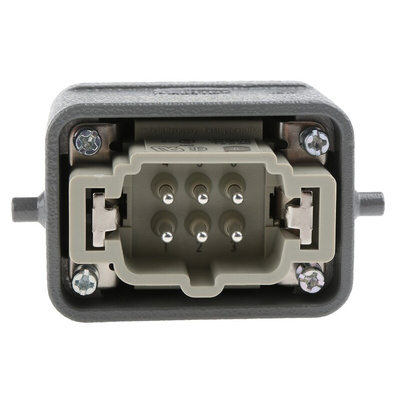 HARTING Connector Set, 6 Way, 16A, Male, Han E, 500 V