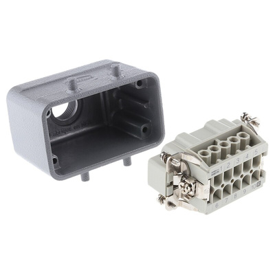 HARTING Connector Set, 10 Way, 16A, Male, Han E, 500 V