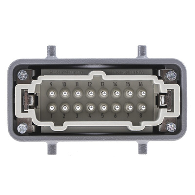 HARTING Surface Kit, 16 Way, 16A, Male, Han E, 500 V