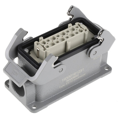 HARTING Connector Set, 16 Way, 16A, Female, Han E, 500 V