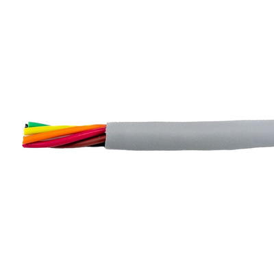 Alpha Wire EcoCable Mini Control Cable, 6 Cores, 0.61 mm², ECO, Unscreened, 30m, Grey mPPE Sheath, 20 AWG