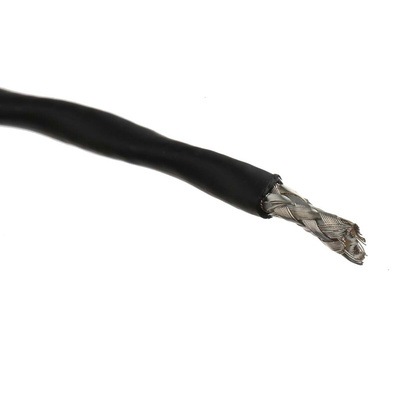 TE Connectivity 100E Control Cable, 2 Cores, 0.5 mm², Screened, 100m, Black LSZH Sheath, 20 AWG