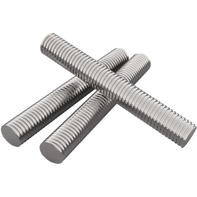 RS PRO Zinc Plated Mild Steel Threaded Rods & Studs, M4, 20mm