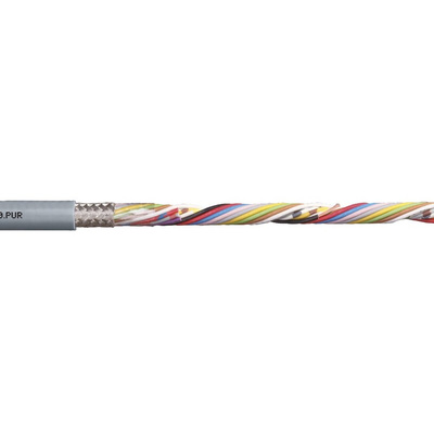 Igus chainflex CF240.PUR Data Cable, 4 Cores, 0.34 mm², Screened, 25m, Grey PUR Sheath, 22 AWG