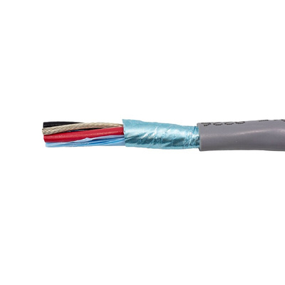 Alpha Wire Control Cable, 2 Cores, Screened, 305m PVC Sheath, 18 AWG