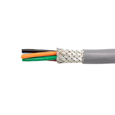 Alpha Wire Control Cable, 10 Cores, 0.96 mm², Screened, 30m, Grey PVC Sheath, 18 AWG
