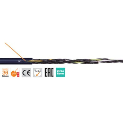 Igus chainflex CF9 Control Cable, 7 Cores, 1.5 mm², Unscreened, 10m, Blue TPE Sheath