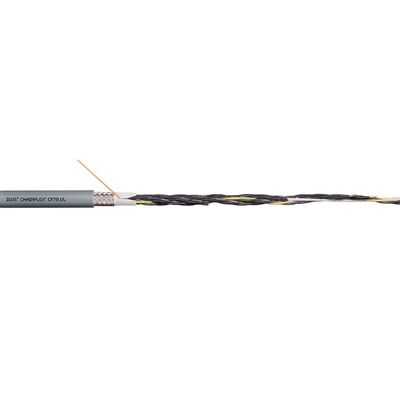 Igus chainflex CF78.UL Control Cable, 12 Cores, 0.5 mm², Screened, 100m, Black