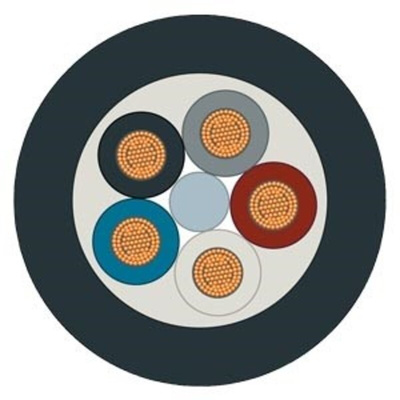 Siemens Control Cable, 5 Cores, 0.4 mm², Unscreened, 20 → 1000m, Black