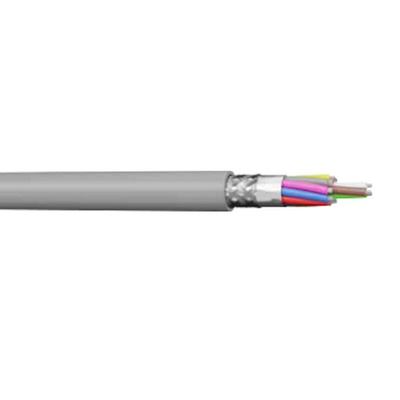AXINDUS MC22E Control Cable, 6 Cores, 0.22 mm², Screened, 100m, Grey PVC Sheath, AWG24