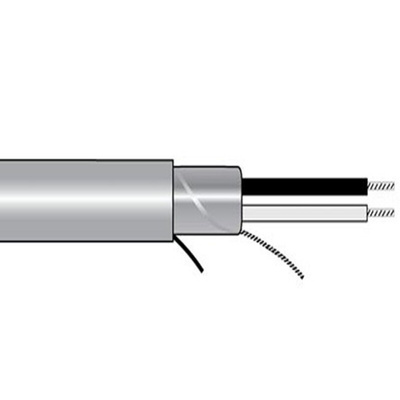 Alpha Wire M14328 Control Cable, 2 Cores, 0.25 mm², Screened, 100ft, Black PVC Sheath, 24 AWG