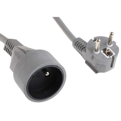 RS PRO Type E - French Extension Lead, 250 V
