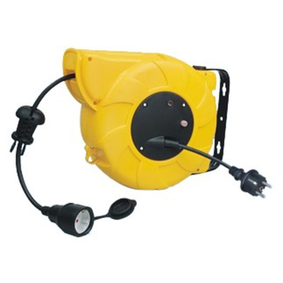 RS PRO 16m 1 Socket Type F - German Schuko Cable Reel, 230 V ac
