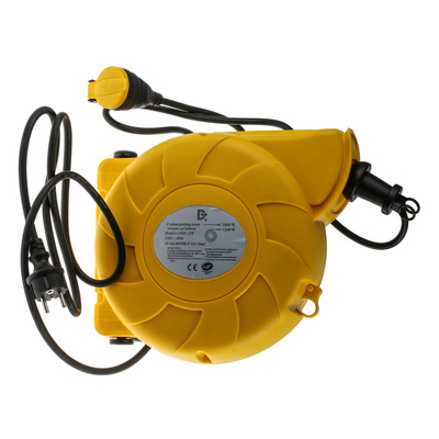 RS PRO 10m 1 Socket NF Cable Reel, 230 V ac