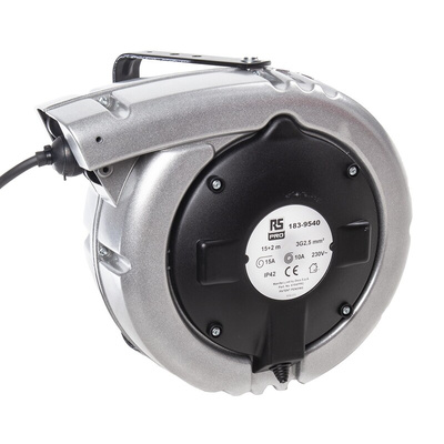 RS PRO 15m 0 Socket Cable Reel, 230 V