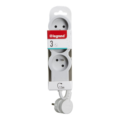 Legrand 1.5m 3 Socket Type E - French Extension Lead