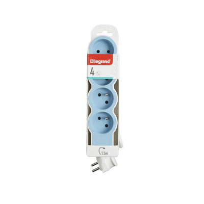 Legrand 1.5m 4 Socket Type E - French Extension Lead