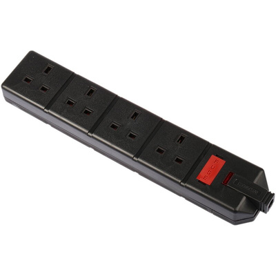 RS PRO 4 Socket Type G - British Trailing Socket, 230 V