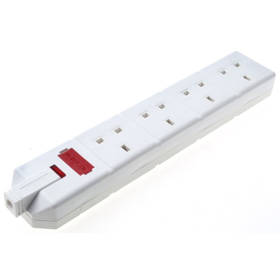 RS PRO 4 Socket Type G - British Trailing Socket, 240 V