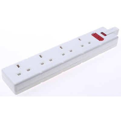 RS PRO 4 Socket Type G - British Trailing Socket, 240 V