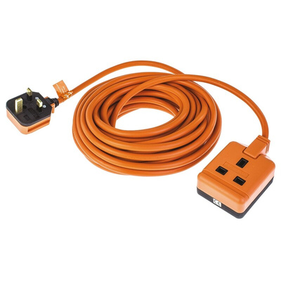 RS PRO 10m 1 Socket Type G - British Extension Lead