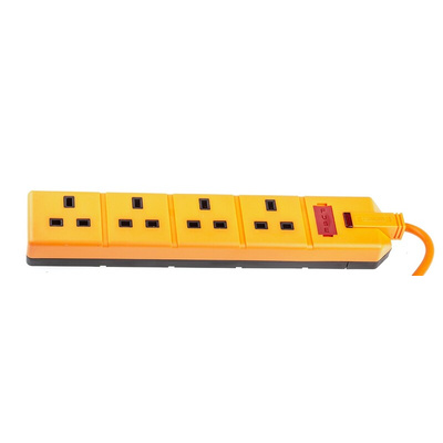 RS PRO 2m 4 Socket Type G - British Extension Lead