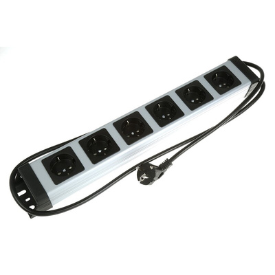Kopp 1.4m 6 Socket Type F - German Schuko Extension Lead, 250 V ac