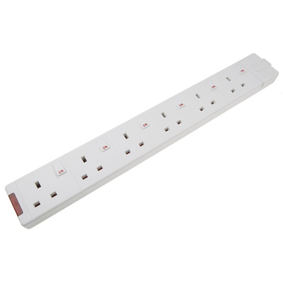 RS PRO 6 Socket Type G - British Trailing Socket, 240 V
