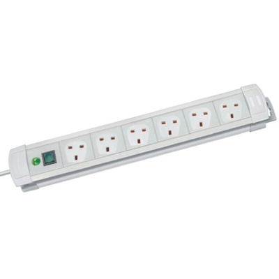 brennenstuhl 3m 6 Socket Type G - British Extension Lead, 230 V, IP20