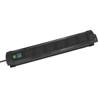 brennenstuhl 3m 6 Socket Type G - British Extension Lead, 230 V, IP20