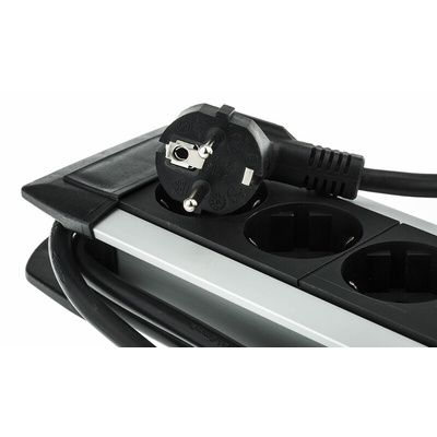 brennenstuhl 3m 6 Socket Type F - German Schuko Extension Lead, 230 V, IP20