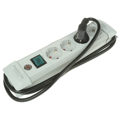 brennenstuhl 1.8m 4 Socket Type F - German Schuko Extension Lead, 230 V, IP20
