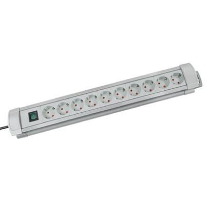 brennenstuhl 3m 10 Socket Type F - German Schuko Extension Lead, 230 V, IP20