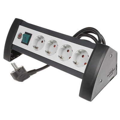 brennenstuhl 1.8m 4 Socket Type F - German Schuko Extension Lead, 230 V