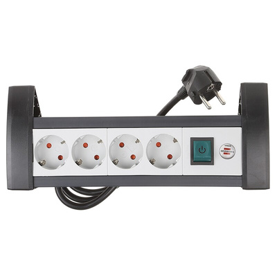 brennenstuhl 1.8m 4 Socket Type F - German Schuko Extension Lead, 230 V