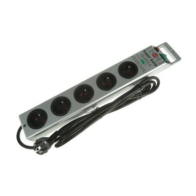 brennenstuhl 2.5m 5 Socket Type E - French Extension Lead, 230 V, IP20