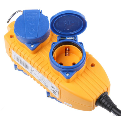 brennenstuhl 10m 4 Socket Type F - German Schuko Extension Lead, 230 V, IP44