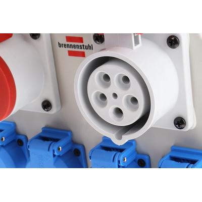 brennenstuhl 2m 2 + 4 Socket BS4343/EN60309 110V-16A Extension Lead, 230 V, 400 V, IP44