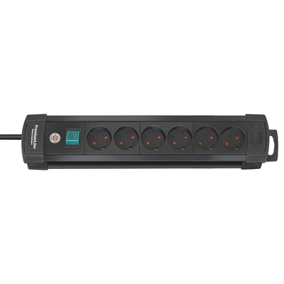 brennenstuhl 3m 6 Socket Type K - Danish Extension Lead, IP20