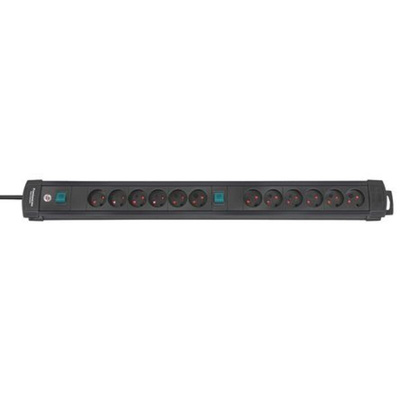 brennenstuhl 3m 12 Socket Type K - Danish Extension Lead, IP20