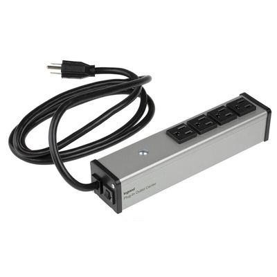 Wiremold 1.8m 4 Socket NEMA 5-15R Extension Lead, 120 V