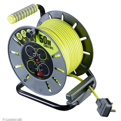 RS PRO 50m 4 Socket Type G - British Cable Reel, 240 V