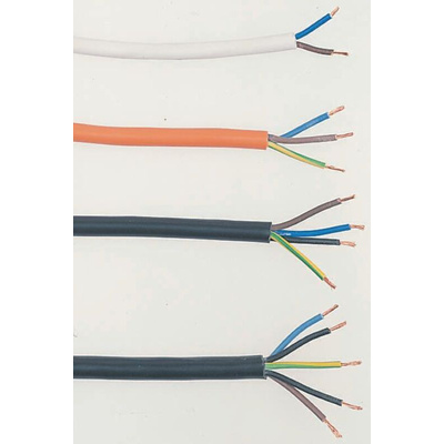 RS PRO 3 Core Power Cable, 1 mm², 100m, Orange PVC Sheath, 3183Y, 10 A, 500 V