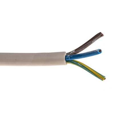 RS PRO 3 Core Power Cable, 1.5 mm², 100m, White PVC Sheath, 3183Y, 15 A, 500 V