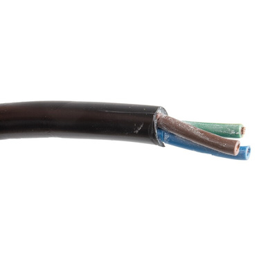 RS PRO 3 Core Power Cable, 1.5 mm², 100m, Black PVC Sheath, 3183Y, 15 A, 500 V